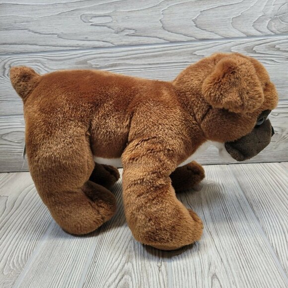 Build a Bear Boxer Bulldog BAB Soft Brown White Puppy Pet Plush Animal Puppy - Picture 2 of 9